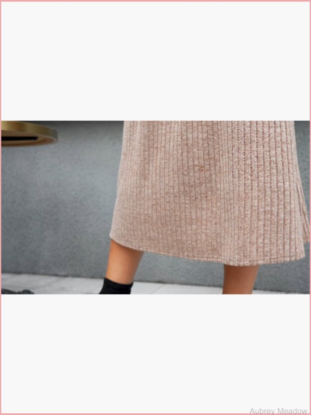 Plus Size Sweater Dress with Pockets Long Sleeve Midi Scoop Neck Casual - Picture 7 of 7